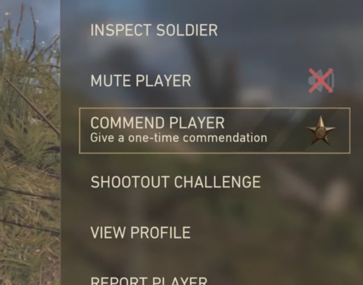Call of Duty Commend System