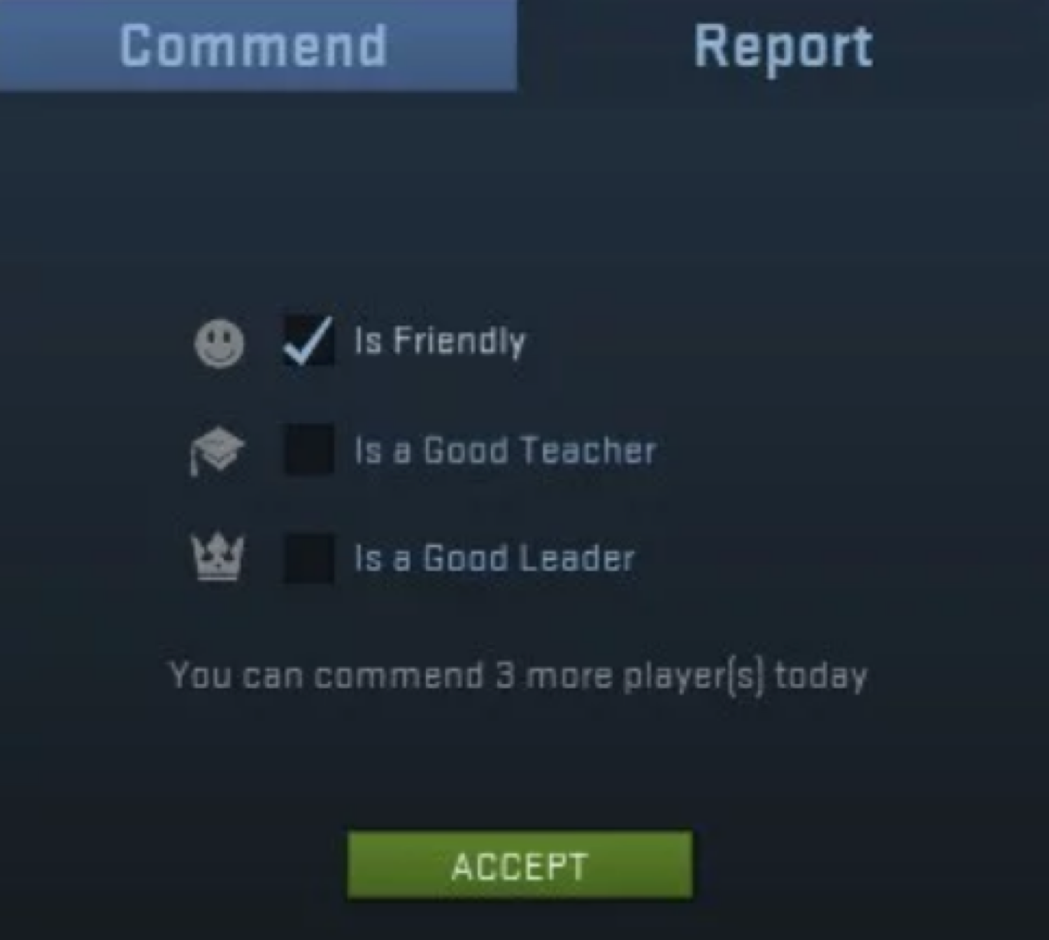 CS:GO Commend System
